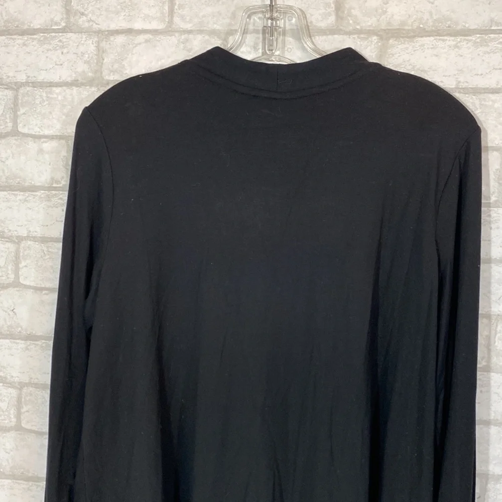 LOGO Lori Goldstein sheer hem cardigan size medium